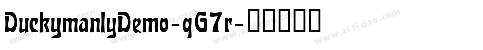 DuckymanlyDemo-qG7r字体转换