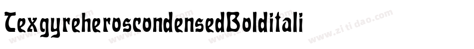 TexgyreheroscondensedBolditalic-R3B6字体转换