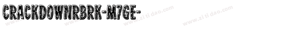 CrackdownRBrk-M7ge字体转换