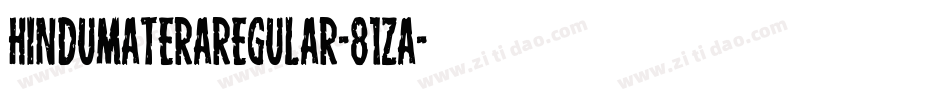 HinduMateraRegular-81ZA字体转换
