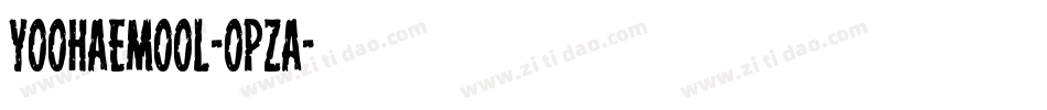 YooHaeMool-opZa字体转换
