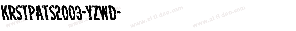 KrStPats2003-yZwd字体转换