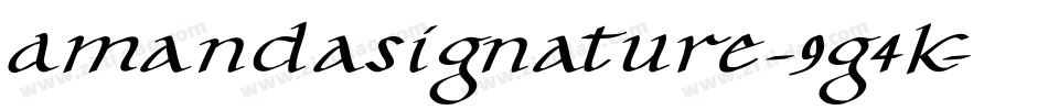 AmandaSignature-9g4K字体转换