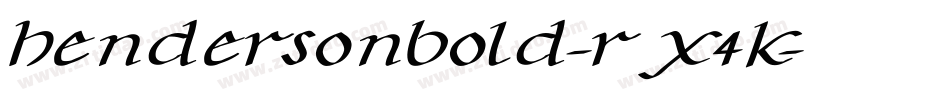 HendersonBold-rX4K字体转换