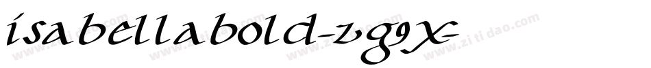 Isabellabold-zg9X字体转换