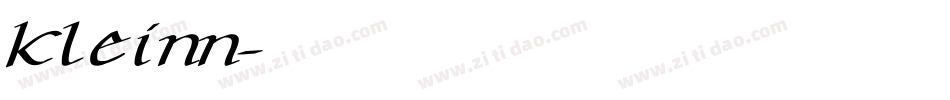 Kleinn字体转换