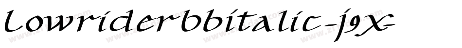 LowriderBbItalic-J9x字体转换