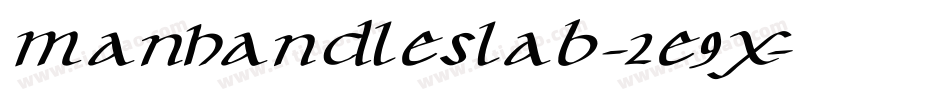 ManhandleSlab-2e9X字体转换
