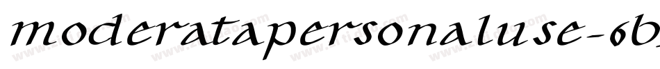 ModerataPersonalUse-6B9x字体转换