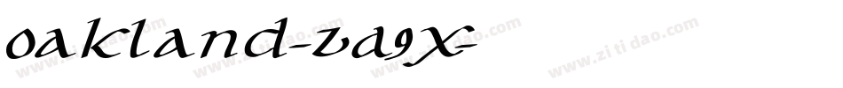 Oakland-ZA9x字体转换 Oakland-ZA9x字体转换