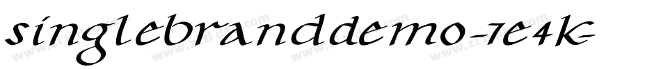 SingleBrandDemo-7e4K字体转换