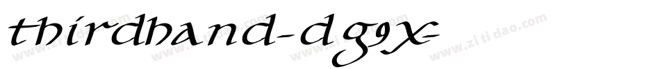 Thirdhand-dG9X字体转换 Thirdhand-dG9X字体转换