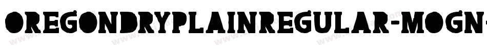 OregondryPlainRegular-MOGn字体转换
