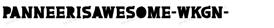 Panneerisawesome-WKGn字体转换