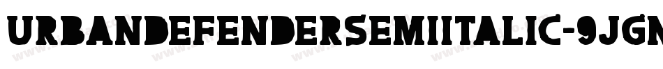 UrbanDefenderSemiItalic-9jGn字体转换