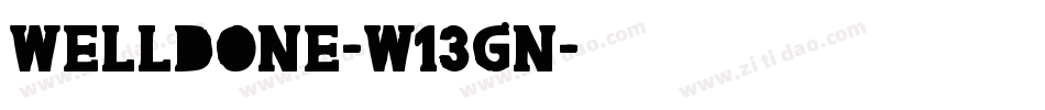 Welldone-w13gn字体转换
