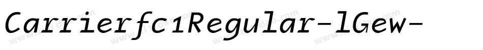 Carrierfc1Regular-lGew字体转换