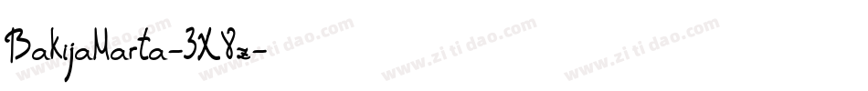 BakijaMarta-3X8z字体转换