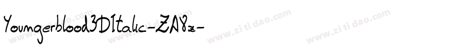 Youngerblood3DItalic-ZA8z字体转换 Youngerblood3DItalic-ZA8z字体转换