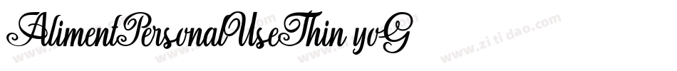 AlimentPersonalUseThin-yoG2字体转换