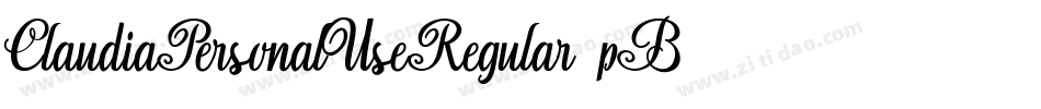 ClaudiaPersonalUseRegular-1pB2字体转换