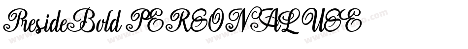 PresideBold-PERSONAL-USE-2字体转换
