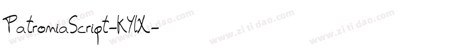 PatroniaScript-KYlX字体转换