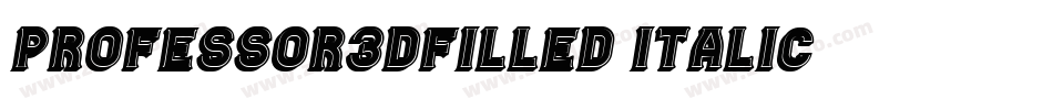 Professor3DFilled-Italic字体转换