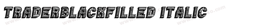 TraderBlackFilled-Italic字体转换