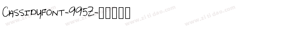 Cassidyfont-995Z字体转换