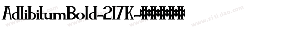 AdlibitumBold-2l7K字体转换