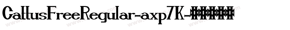 CattusFreeRegular-axp7K字体转换