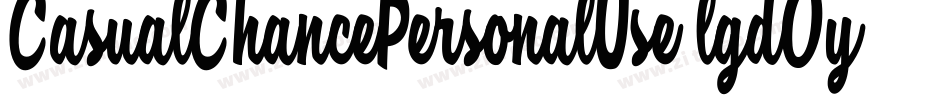 CasualChancePersonalUse-lgdOy字体转换