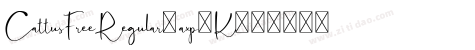 CattusFreeRegular-axp7K字体转换