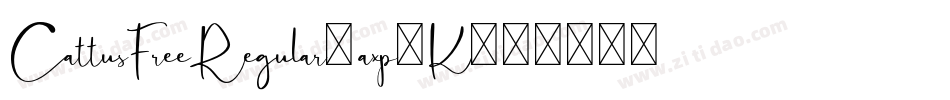 CattusFreeRegular-axp7K字体转换