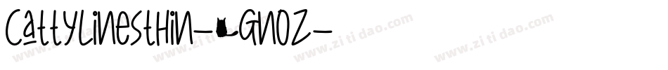 Cattylinesthin-1GnOZ字体转换