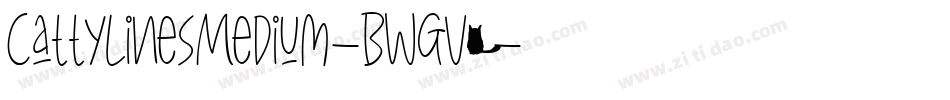 CattylinesMedium-BWGv5字体转换