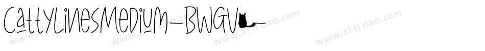 CattylinesMedium-BWGv5字体转换