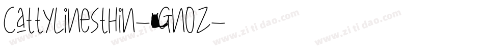 Cattylinesthin-1GnOZ字体转换