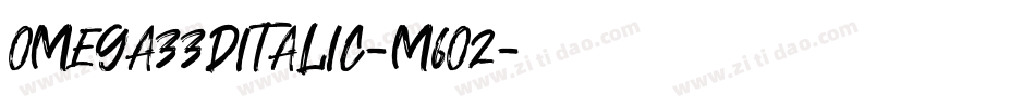 Omega33DItalic-m6o2字体转换