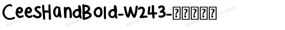 CeesHandBold-w243字体转换