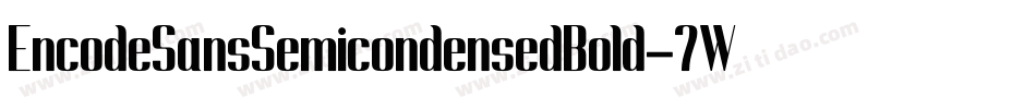 EncodeSansSemicondensedBold-7WgP字体转换
