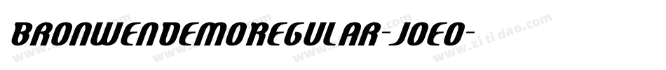 BronwenDemoRegular-j0e0字体转换