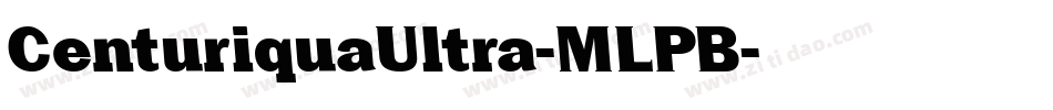 CenturiquaUltra-MLPB字体转换