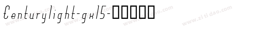 Centurylight-gxl5字体转换