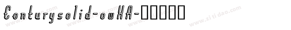 Centurysolid-owXA字体转换