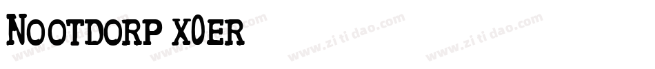 Nootdorp-x0er字体转换