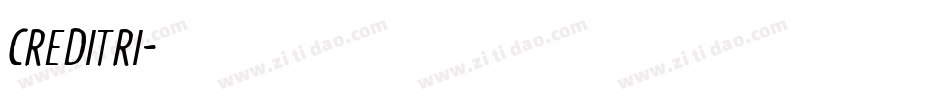CREDITRI字体转换