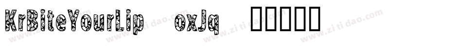 KrBiteYourLip-oxJq字体转换