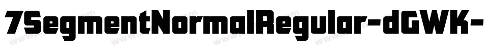 7SegmentNormalRegular-dGWK字体转换